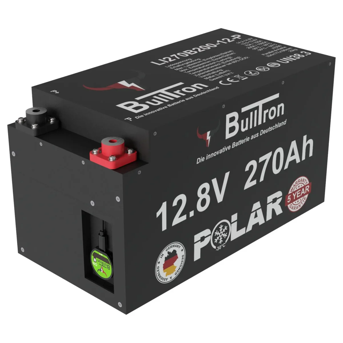 270Ah BullTron Polar LiFePO4 12.8V Akku mit Smart BMS, Bluetooth App und Heizung